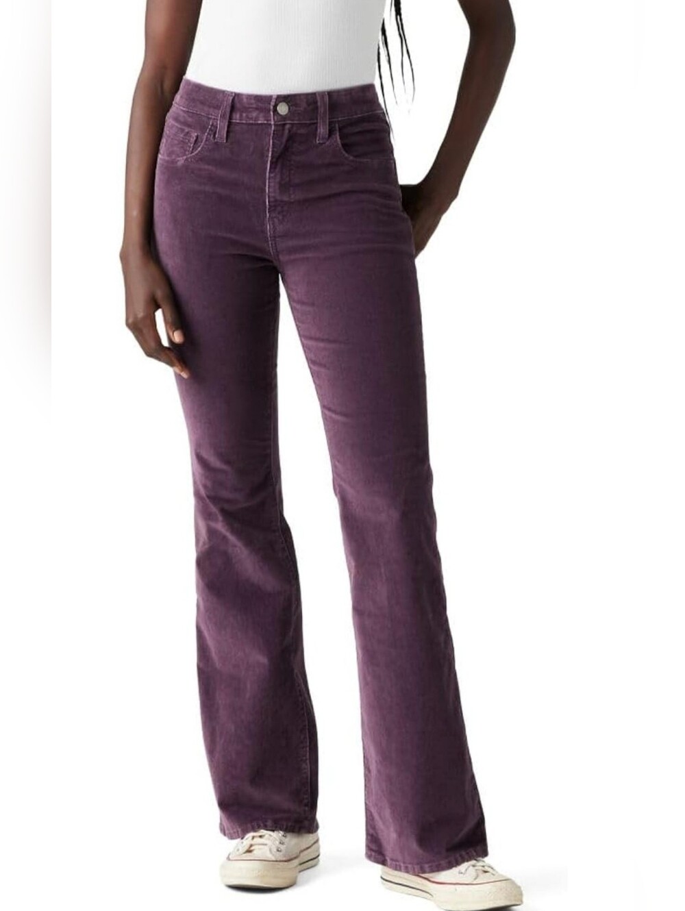 Levi's 726 High-Rise Flare Corduroy Pants - Plum Perfect - Sz: 16 - NWOT